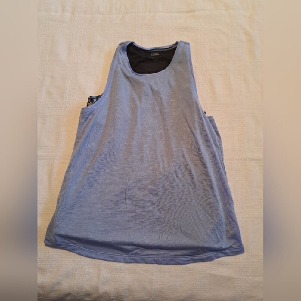 Athleta girl girls size Large or 12 periwinkle tank to with built in sports bra